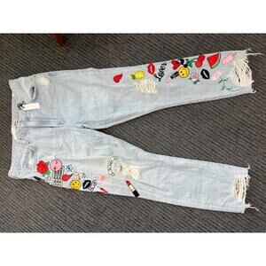 NWT New LOVERS & FRIENDS X Revolve Logan High-rise Tapered Jean 32